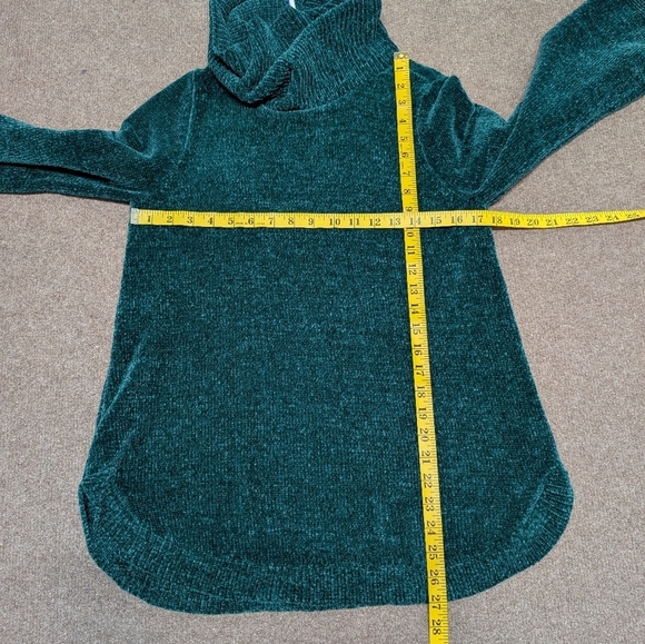 Soft Surroundings Womens Emerald Green Cowl Neck Sweater Size Small - Picture 4 of 5